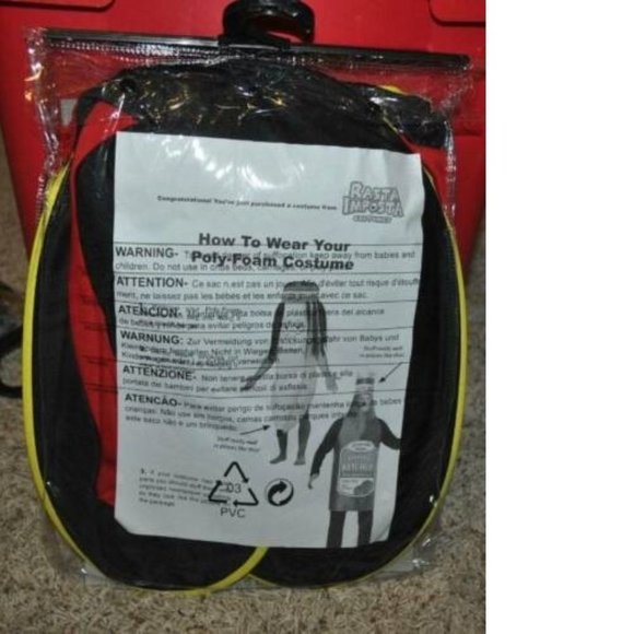 Superhero Hoopster Halloween Costume 2 Pc Jumpsuit Cape & Mask Mens One Size - Picture 3 of 4